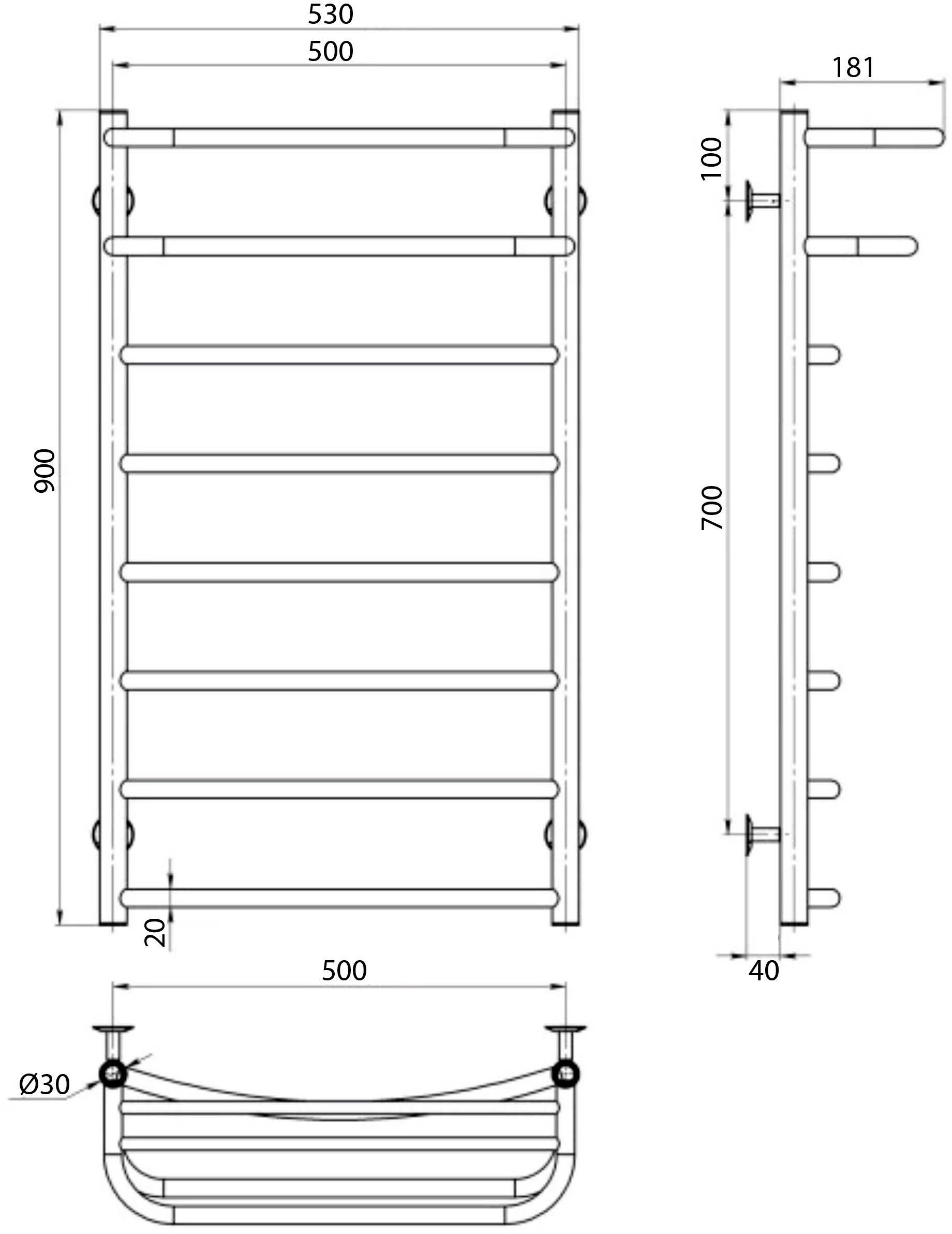 Unio Op EU 900-500-8 Габаритні розміри