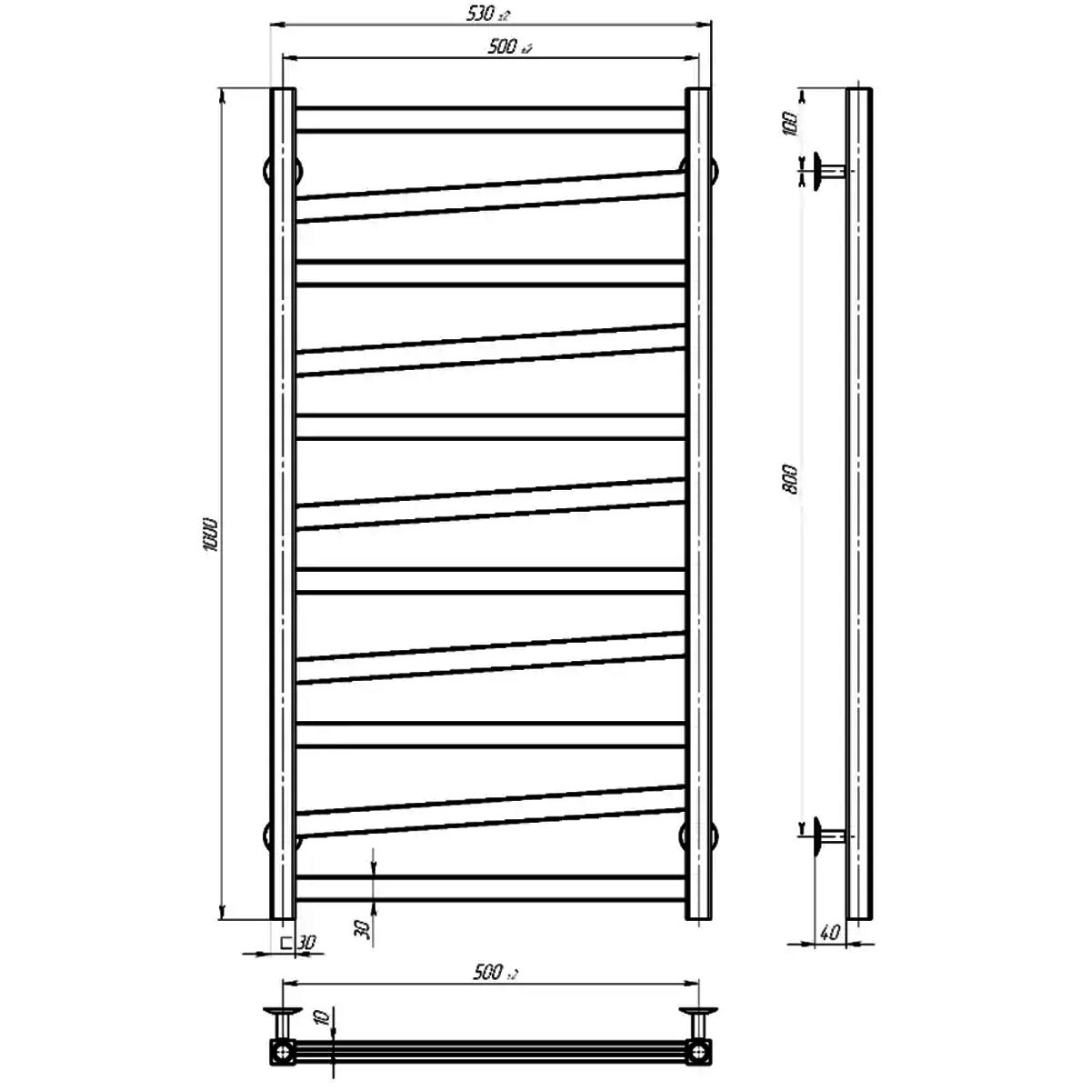 Devit Style П11 500x1000 (ST5001000EBS) Габаритні розміри