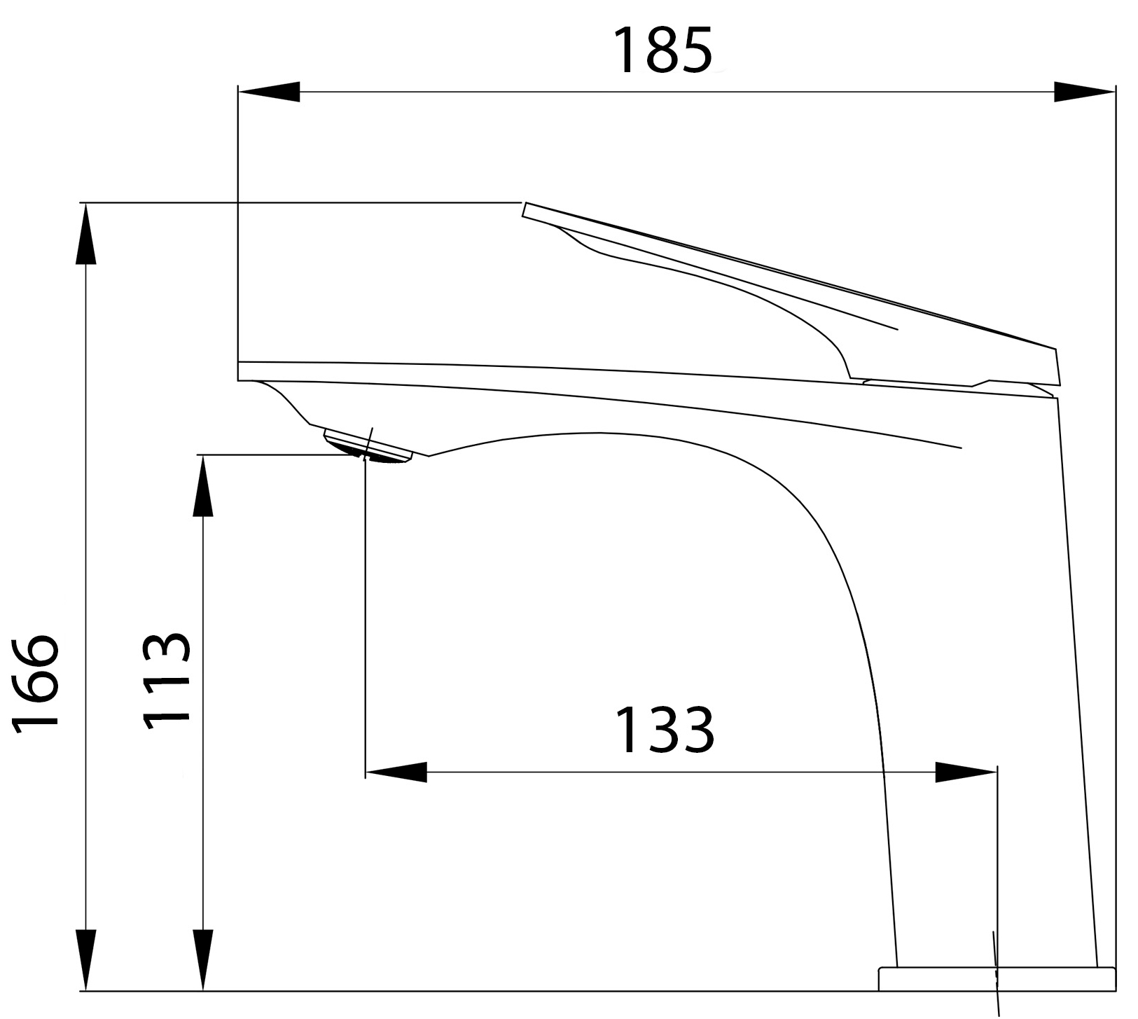 Q-Tap Vlasta New QTVLA270GMB45641 Gunmetal Black PVD Габаритные размеры