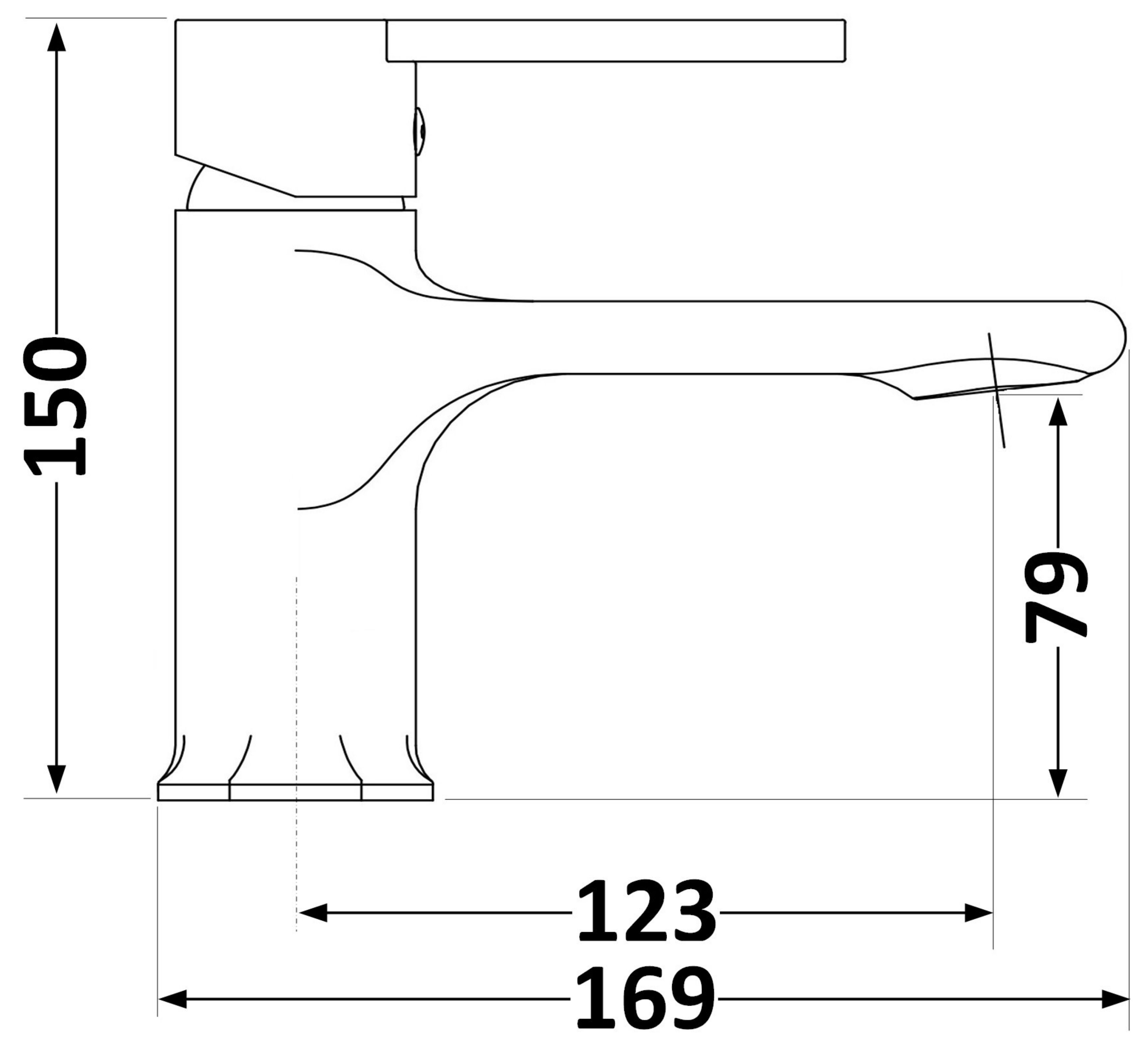 Q-Tap Taurus QTTAU270CRM45659 Chrome Габаритные размеры