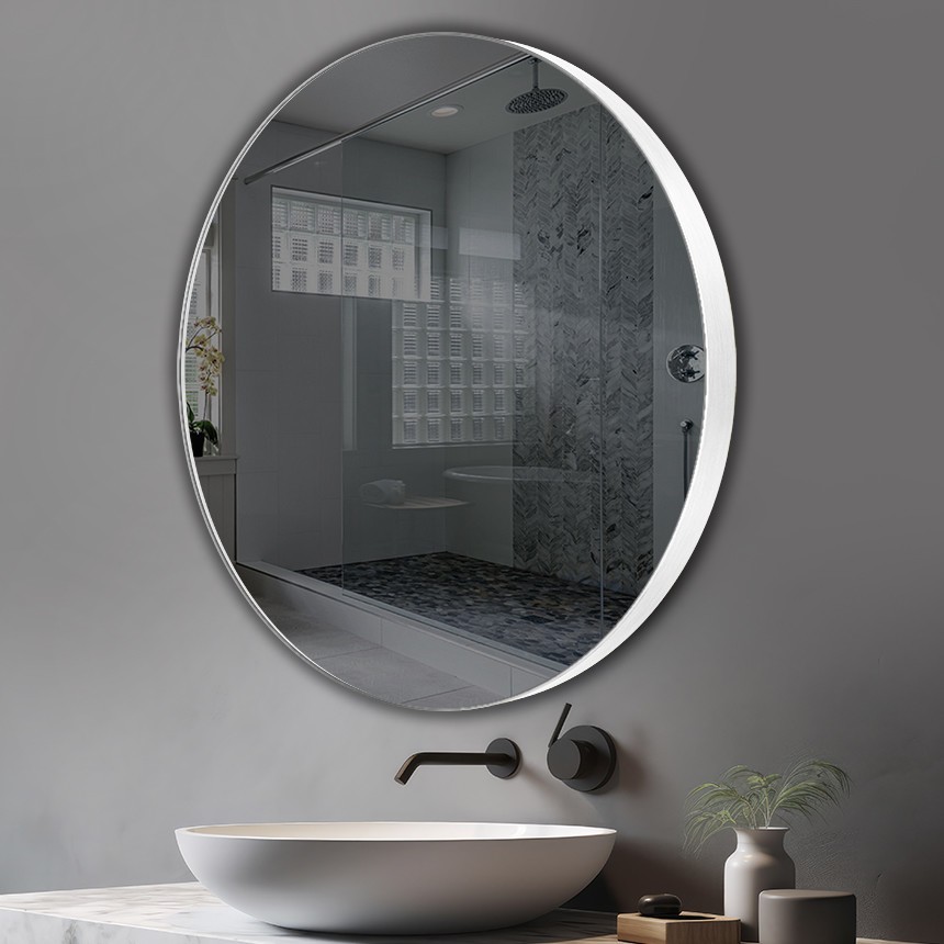Зеркало J-Mirror Inox R White 800x800 LED ціна 12442 грн - фотографія 2