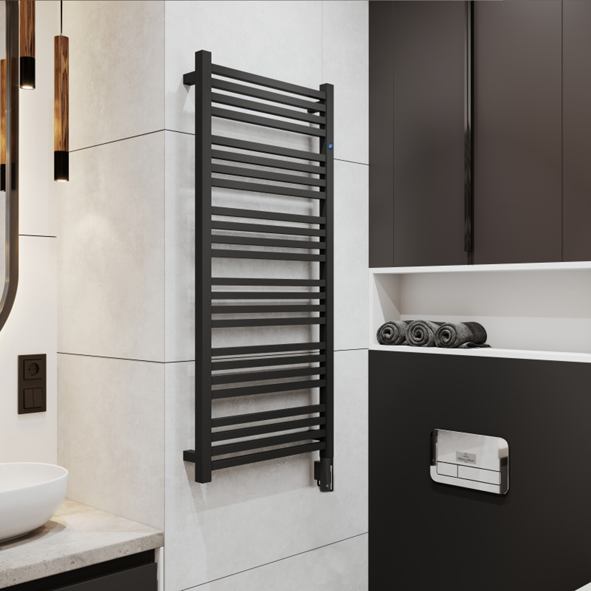 в продажу Рушникосушка Instal Projekt Stick STIE-50/110C31(with HOTS-06C2U) Black - фото 3