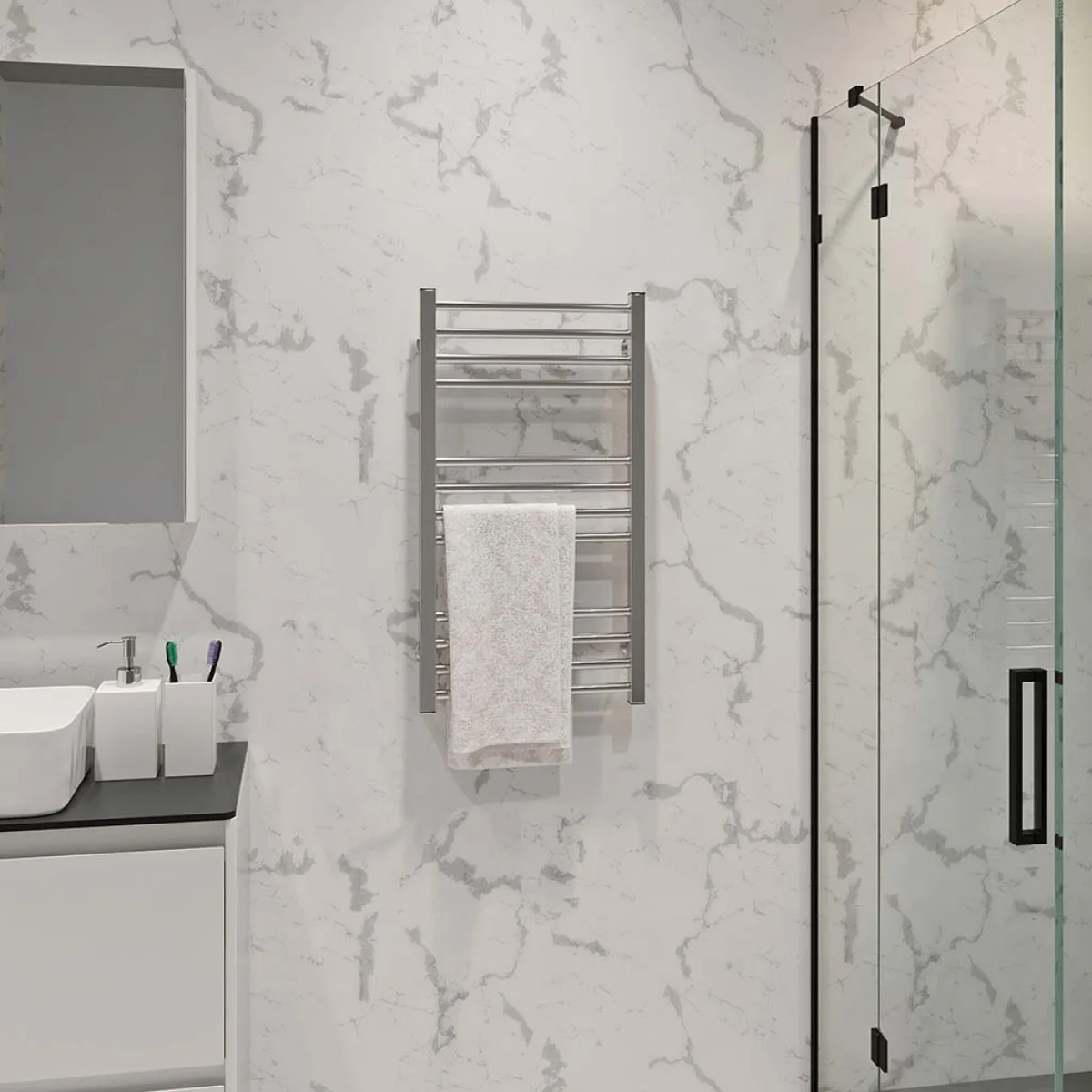 Рушникосушка Deffi Lima П12 400*800 Хром, Нижнє підключення (A.LI.80.40.12.C.A) ціна 10232 грн - фотографія 2