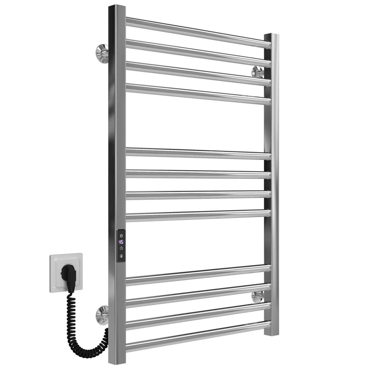 Полотенцесушитель Deffi Lima П12 500х800 Хром JD04 Левое подключение (A.LI.80.50.12.E.C.L.2) цена 10355 грн - фотография 2