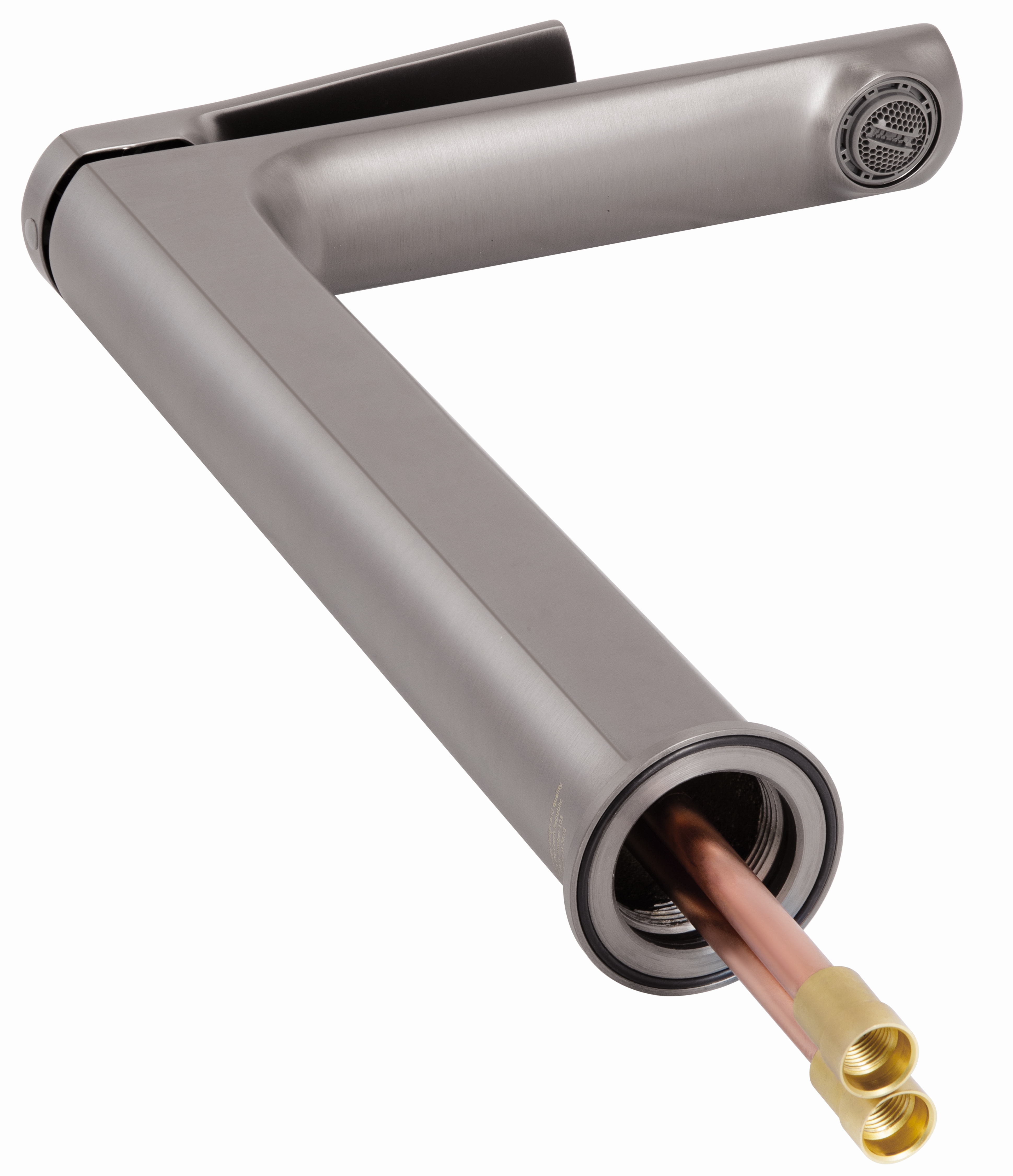 Смеситель Q-Tap Slavonice высокий QTSLA269GMB45925 Gunmetal Black PVD цена 6855 грн - фотография 2