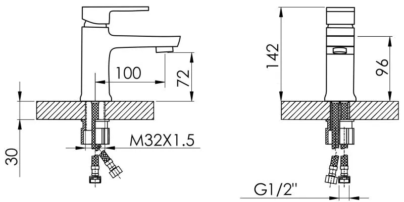 Lidz Wawel 001 LDWAW001BLA45392 Габаритні розміри