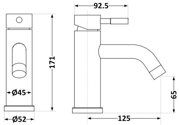 Lidz Aria 0011F LDARI0011FNKS46091 Габаритные размеры