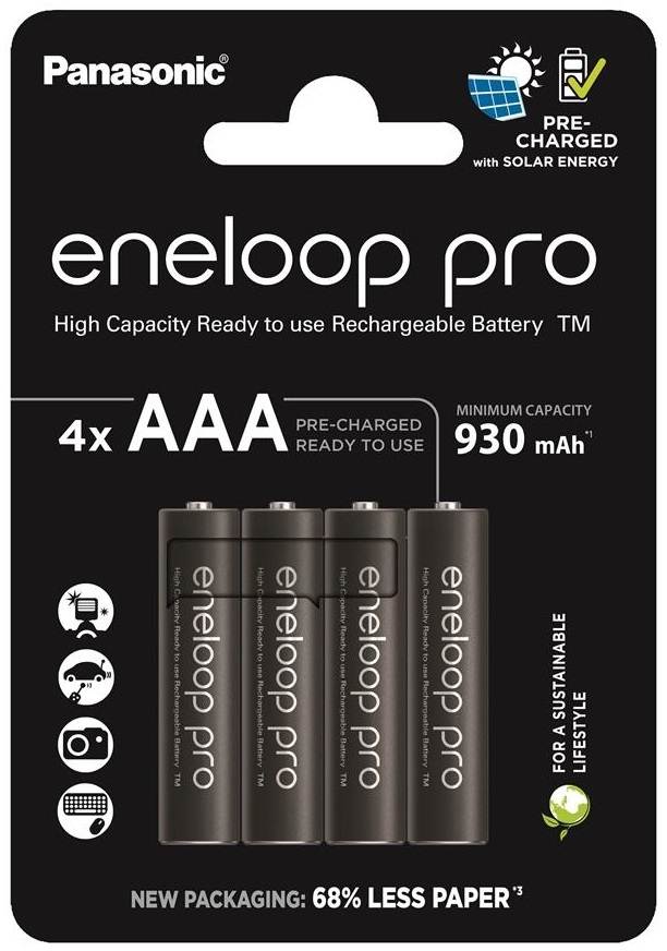 Panasonic Eneloop NI-MH Pro AAA 930 mAh, 4 шт.