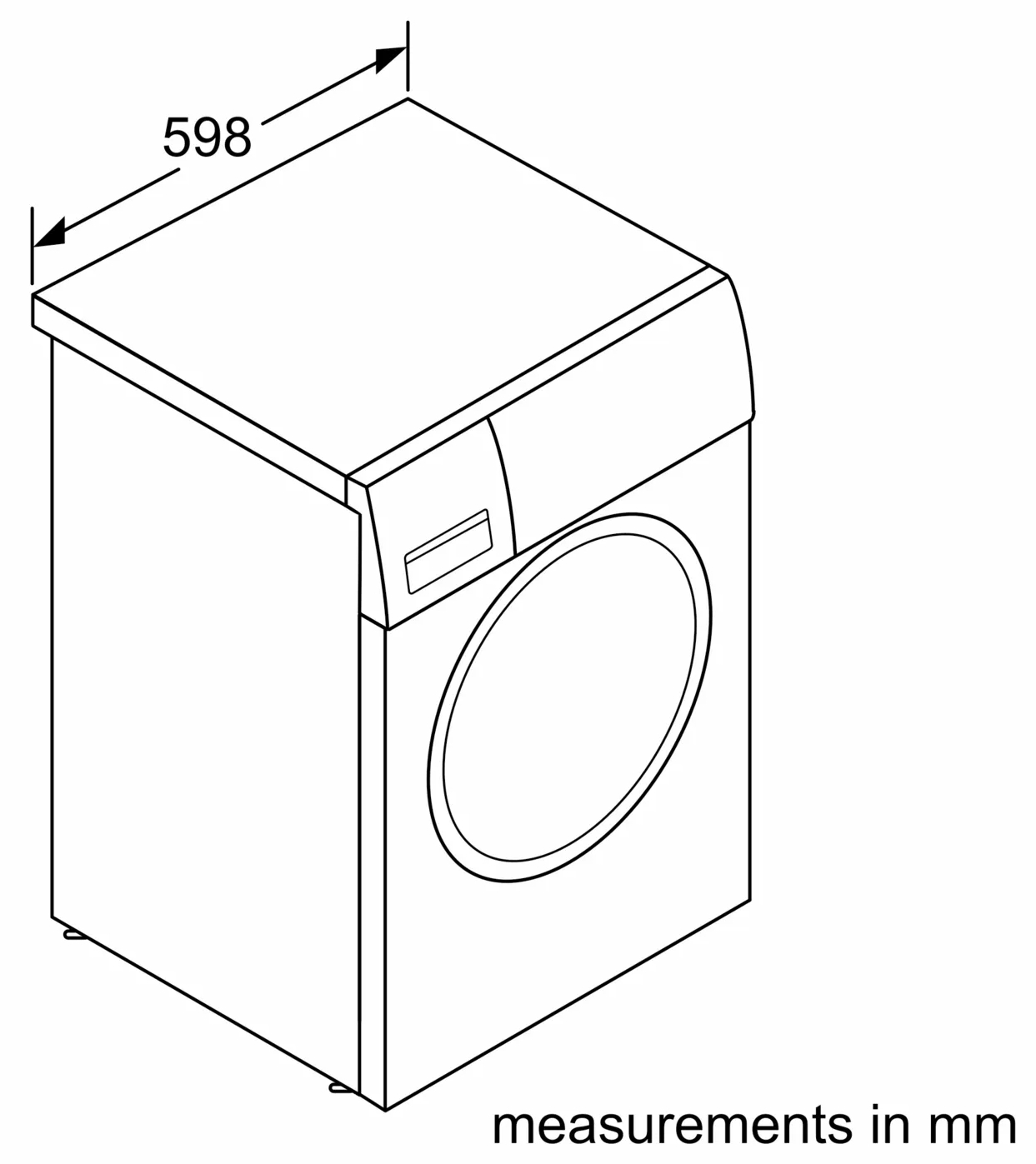 Siemens WG44K2Z0UA Габаритні розміри