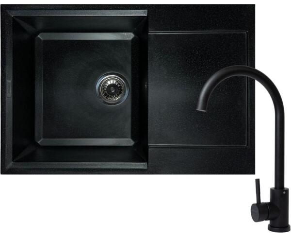 Кухонная мойка Adamant Horizon Medium 700x500x230мм черный (4824296104403) цена 5604 грн - фотография 2