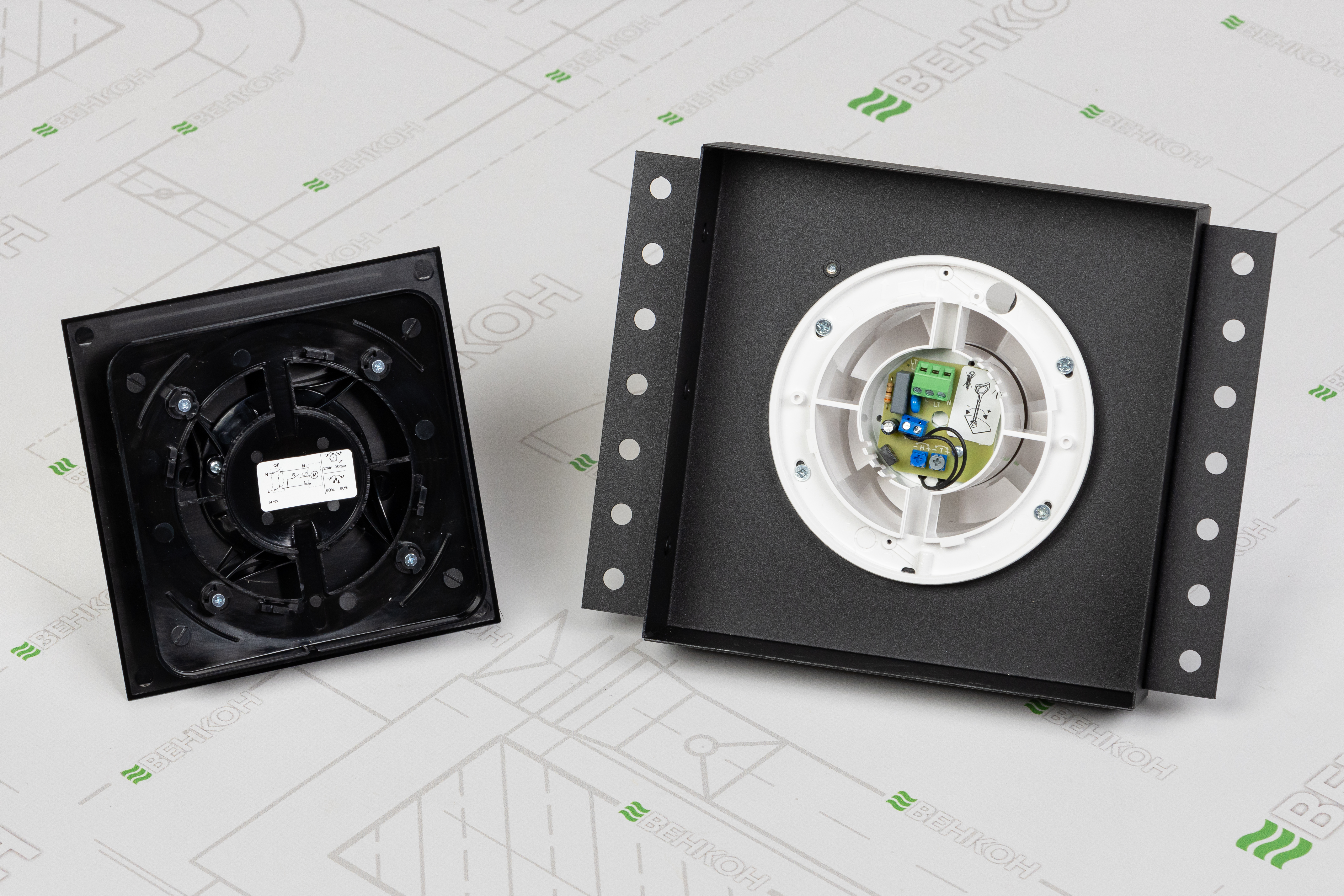 Витяжний вентилятор Вентс 100 Стоун ТН чорний характеристики - фотографія 7