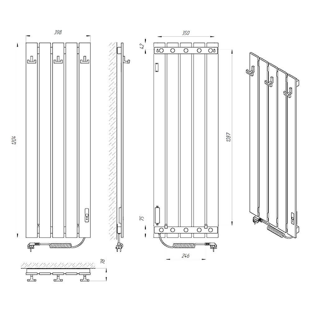 Laris Бостон ЧФ (Ч) 5 1200 (73207923) Габаритные размеры