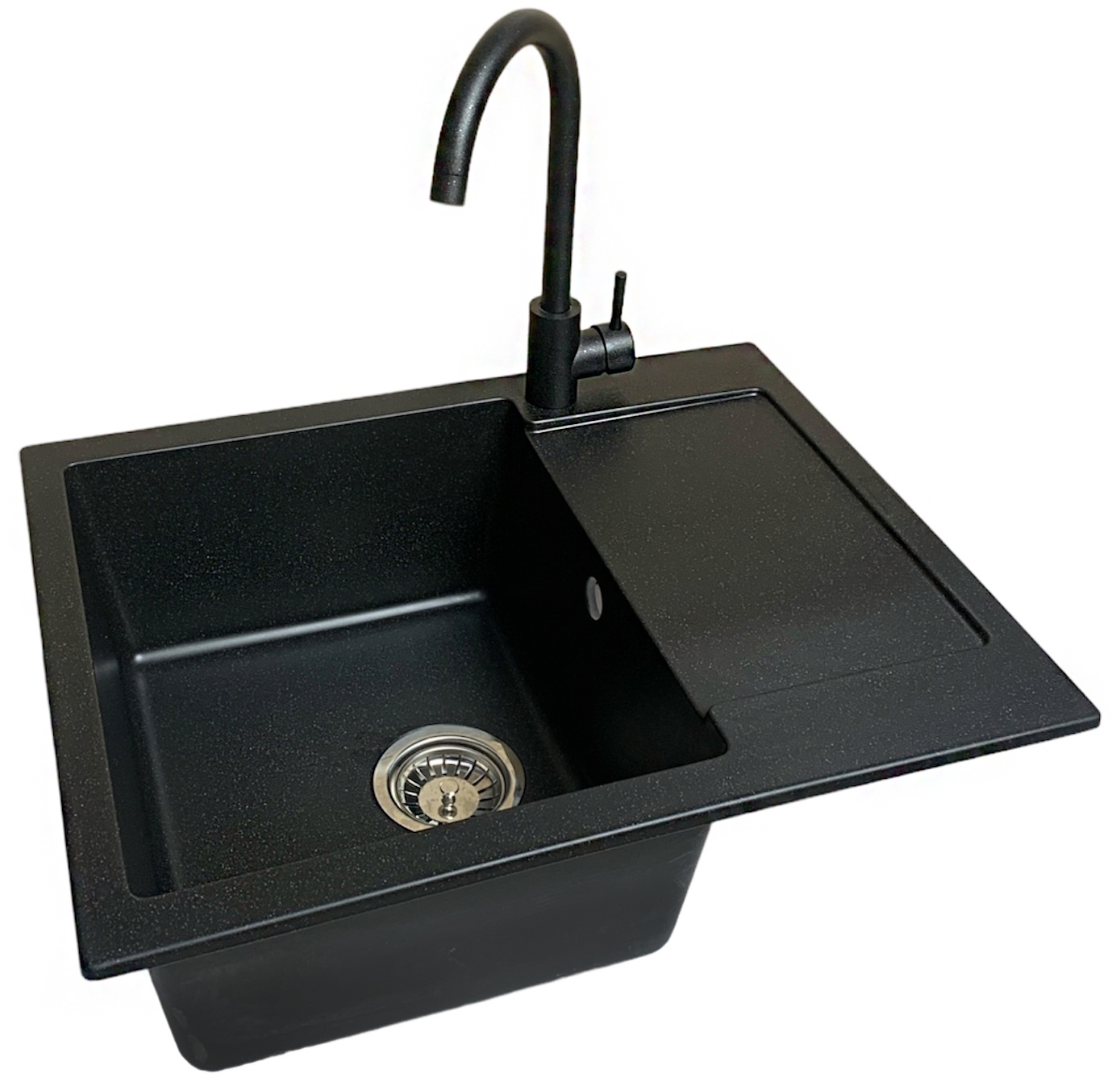 Кухонна мийка Adamant Minimal 615x495x200мм чорний (4824296106403) ціна 7246 грн - фотографія 2