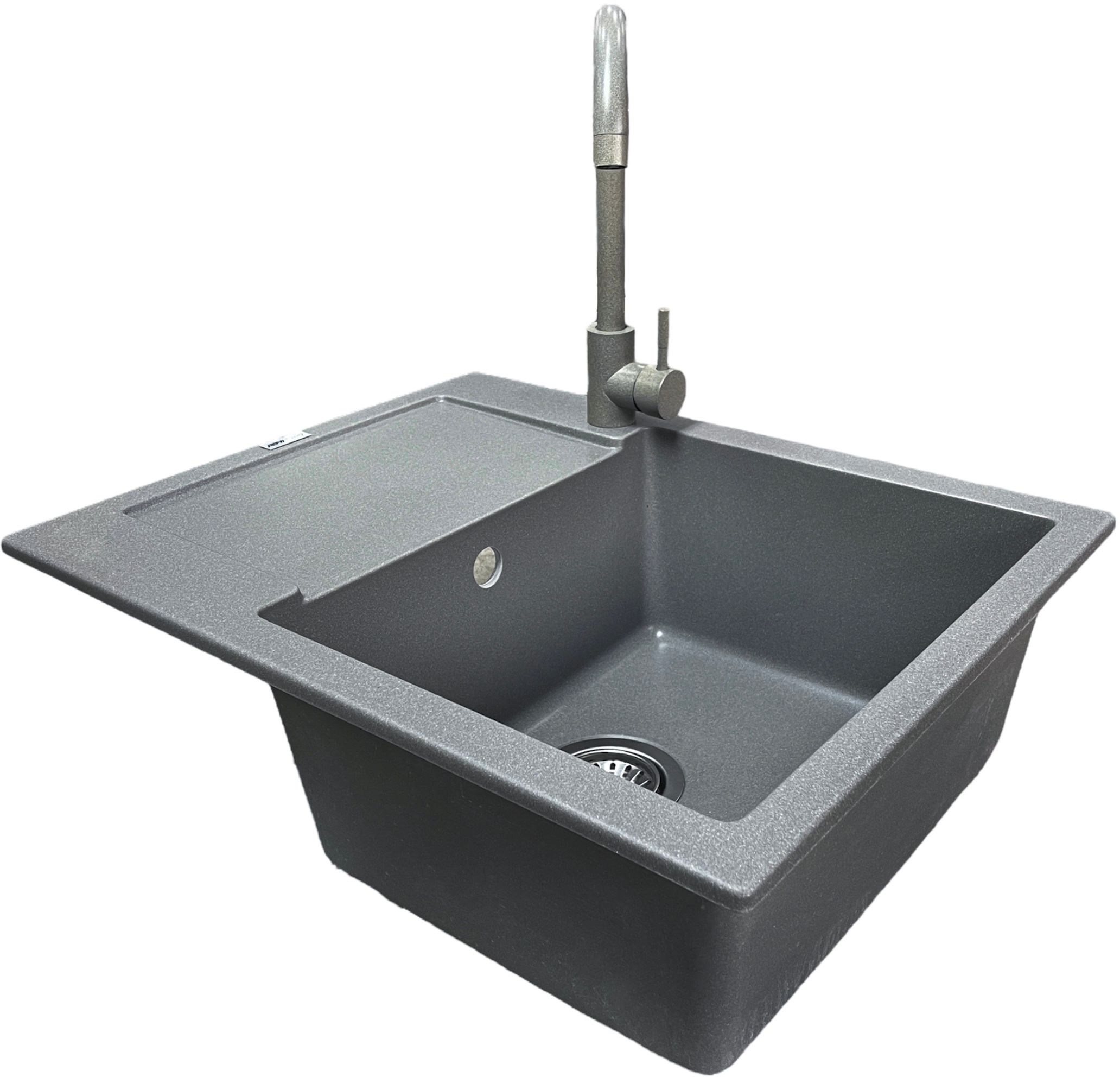 Кухонна мийка Adamant Minimal 615x495x200мм сірий (4824296106404) ціна 7246 грн - фотографія 2