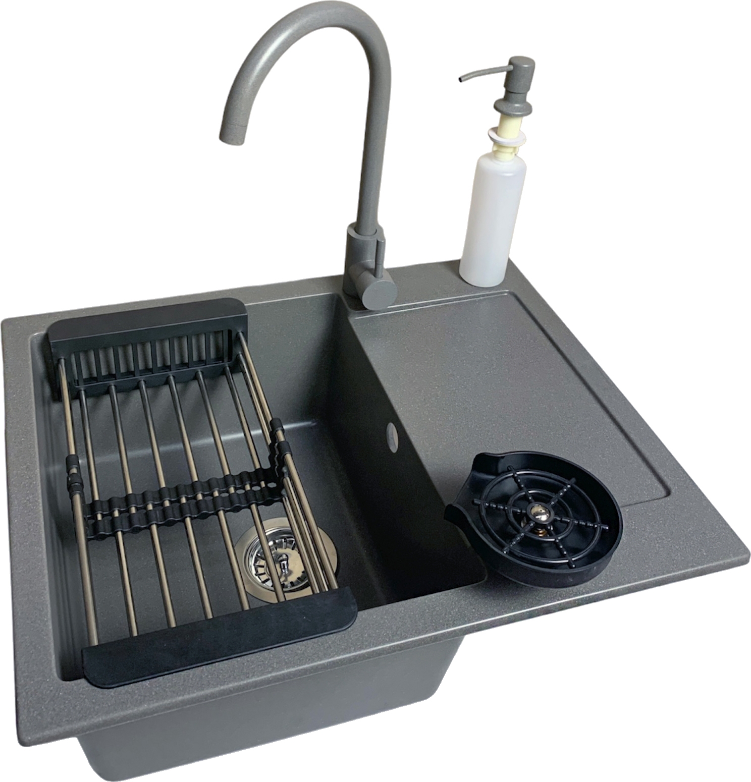 Кухонна мийка Adamant Minimal 615x495x200мм сірий (4824296106404)