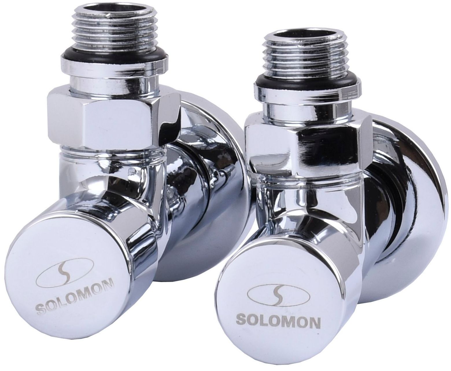 в продажу Кран вентильний кутовий з американкою Solomon LUX 1/2″ Chrom 7777 (2шт.) - фото 3