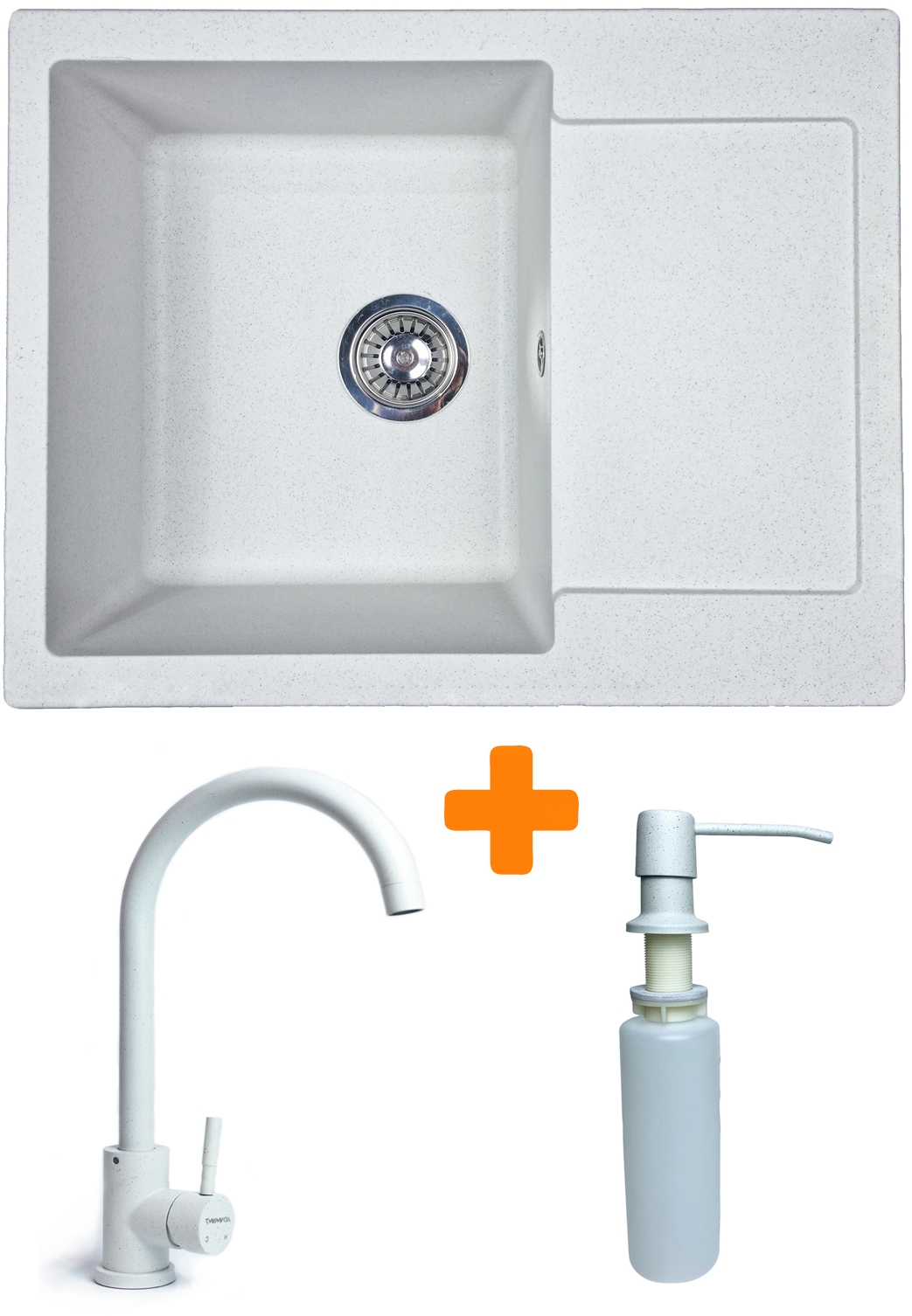 Кухонна мийка Adamant Minimal 615x495x200мм old stone (1824296902310) ціна 5718 грн - фотографія 2