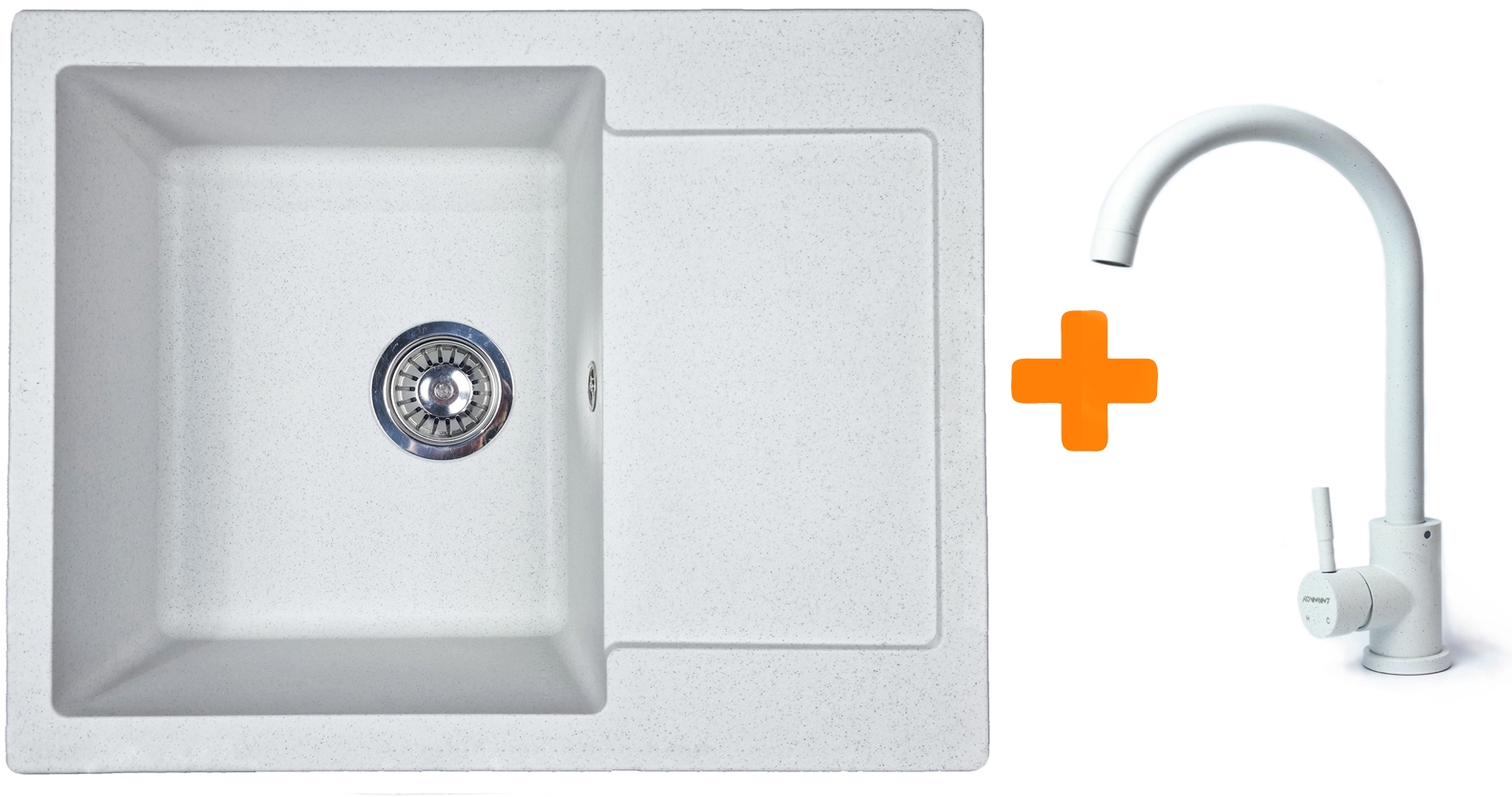 Кухонна мийка Adamant Minimal 615x495x200мм old stone (1824296912310) ціна 5095 грн - фотографія 2