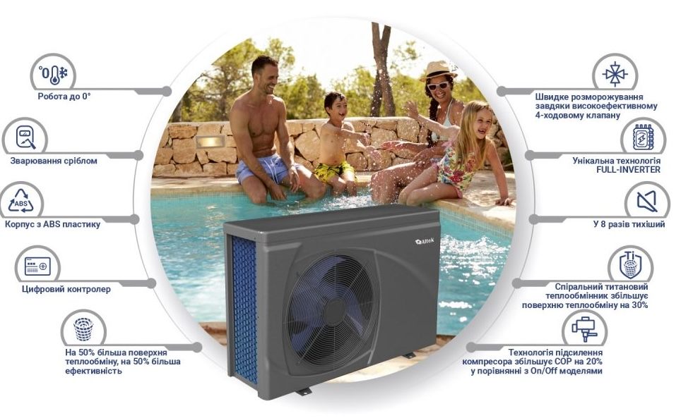 Тепловий насос Altek Pool 10 220V ціна 77719 грн - фотографія 2