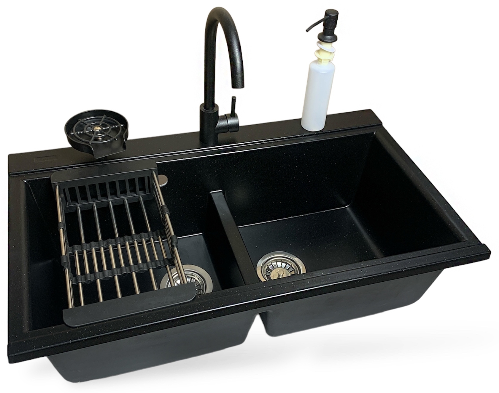 Кухонна мийка Adamant Similar 885x505x230мм чорний (4824296106503)