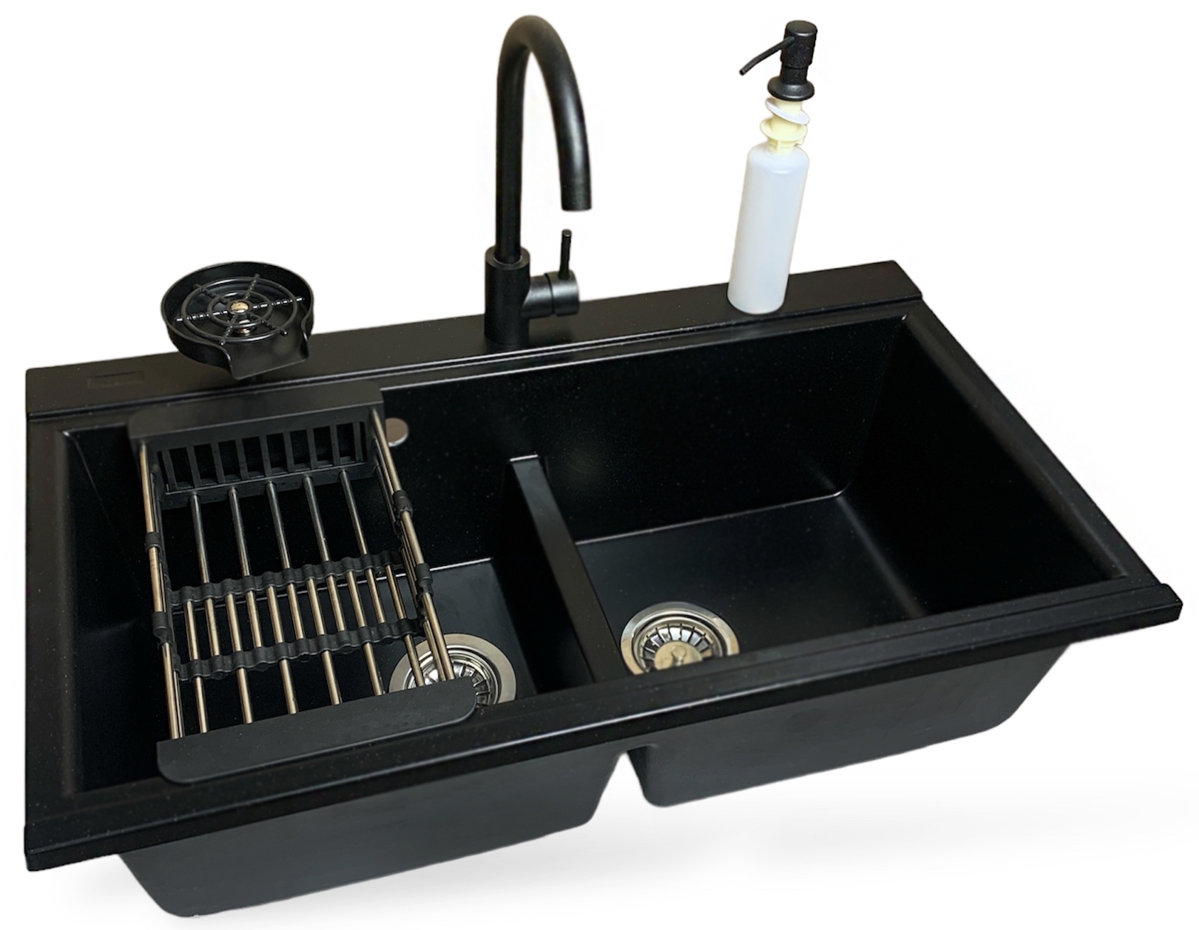 Кухонна мийка Adamant Similar 885x505x230мм антрацит (4824296106515)