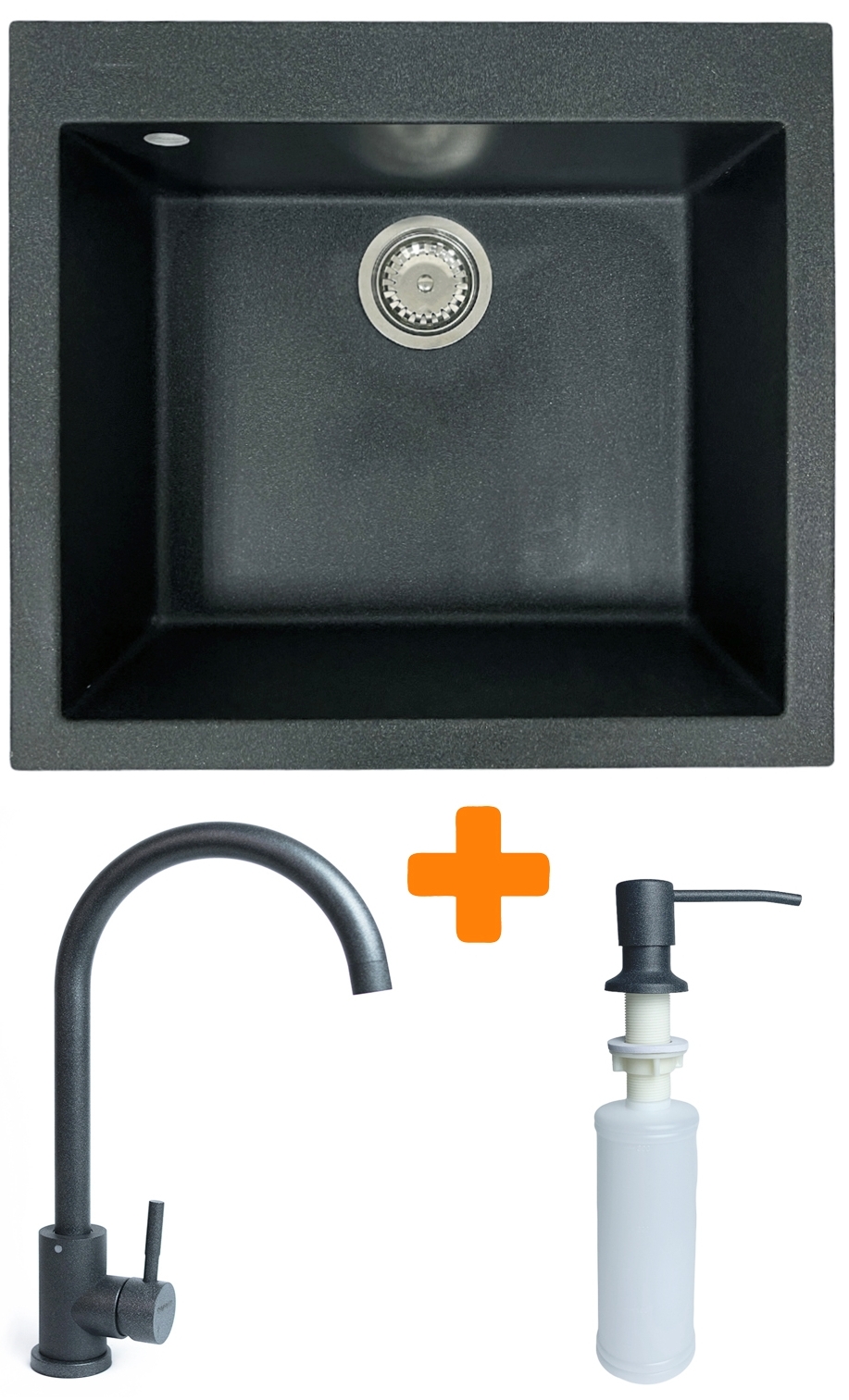 Кухонная мойка Adamant Univer 560x500x200мм графит (4824296902113) цена 5887 грн - фотография 2