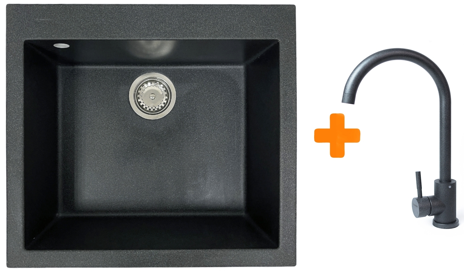 Кухонная мойка Adamant Univer 560x500x200мм графит (4824296912113) цена 5294 грн - фотография 2