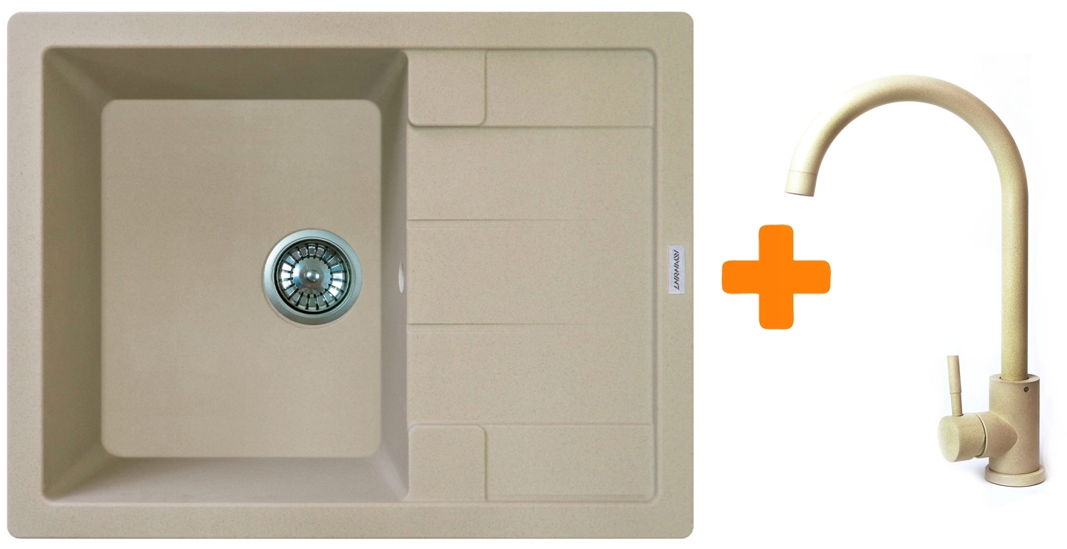 Кухонная мойка Adamant Anila 645x495x200мм сахара (182496910302) цена 5294 грн - фотография 2