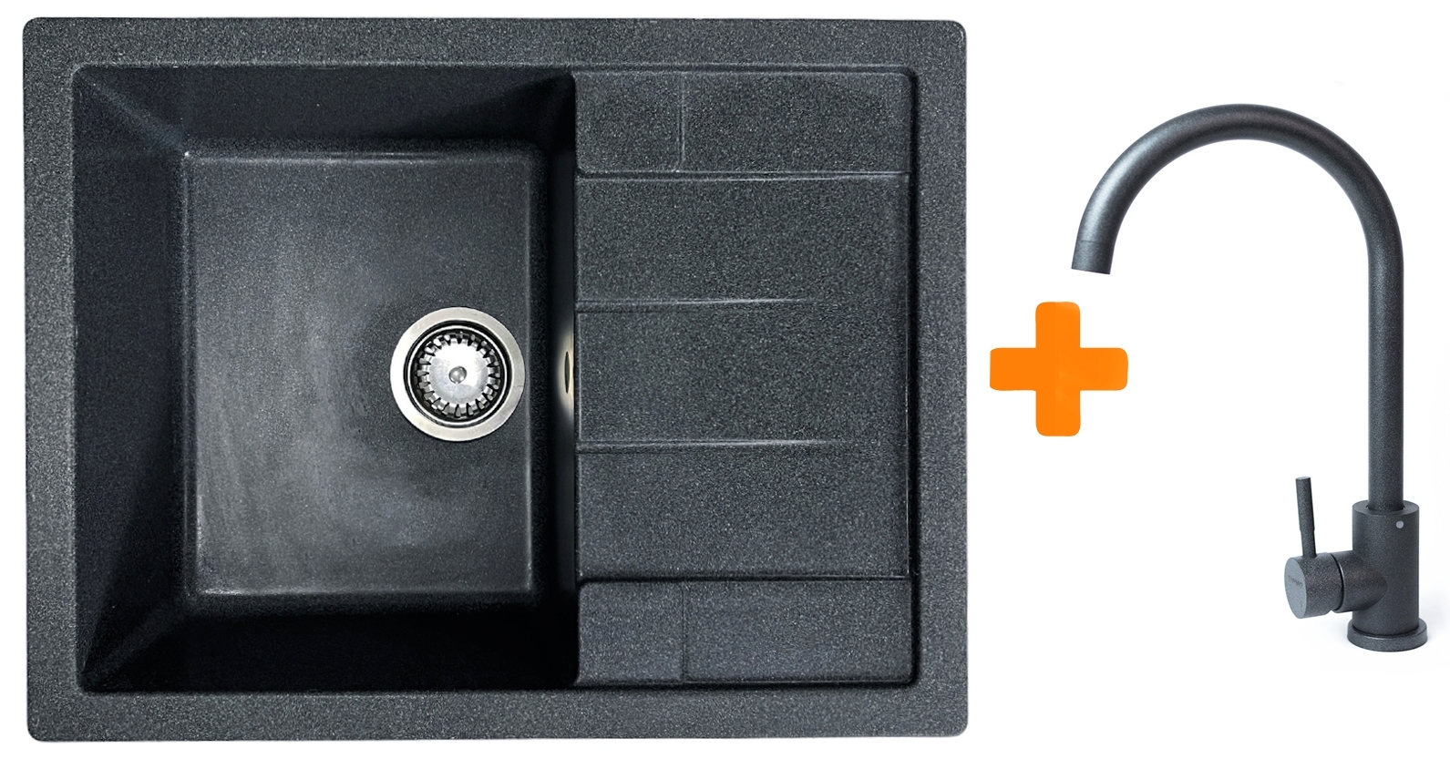 Кухонная мойка Adamant Anila 645x495x200мм графит (182496910313) цена 5294 грн - фотография 2