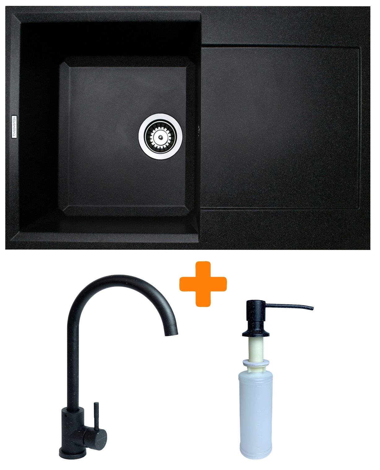 Кухонная мойка Adamant Horizon 780x495x230мм черный (1824296901503) цена 6419 грн - фотография 2