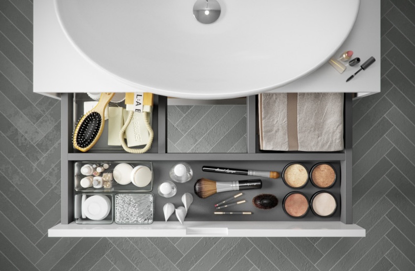 Тумба Excellent Tuto 60 см, сірий/дуб (MLEX.0102.600.GRBL) ціна 33096 грн - фотографія 2