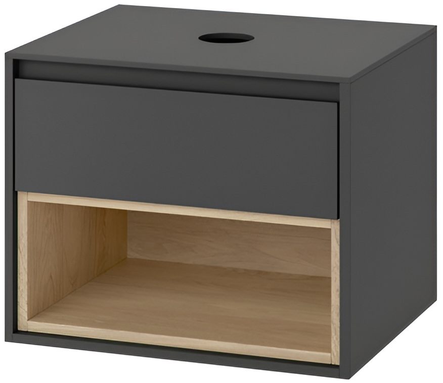 Тумба Excellent Tuto 60 см, сірий/дуб (MLEX.0102.600.GRBL)