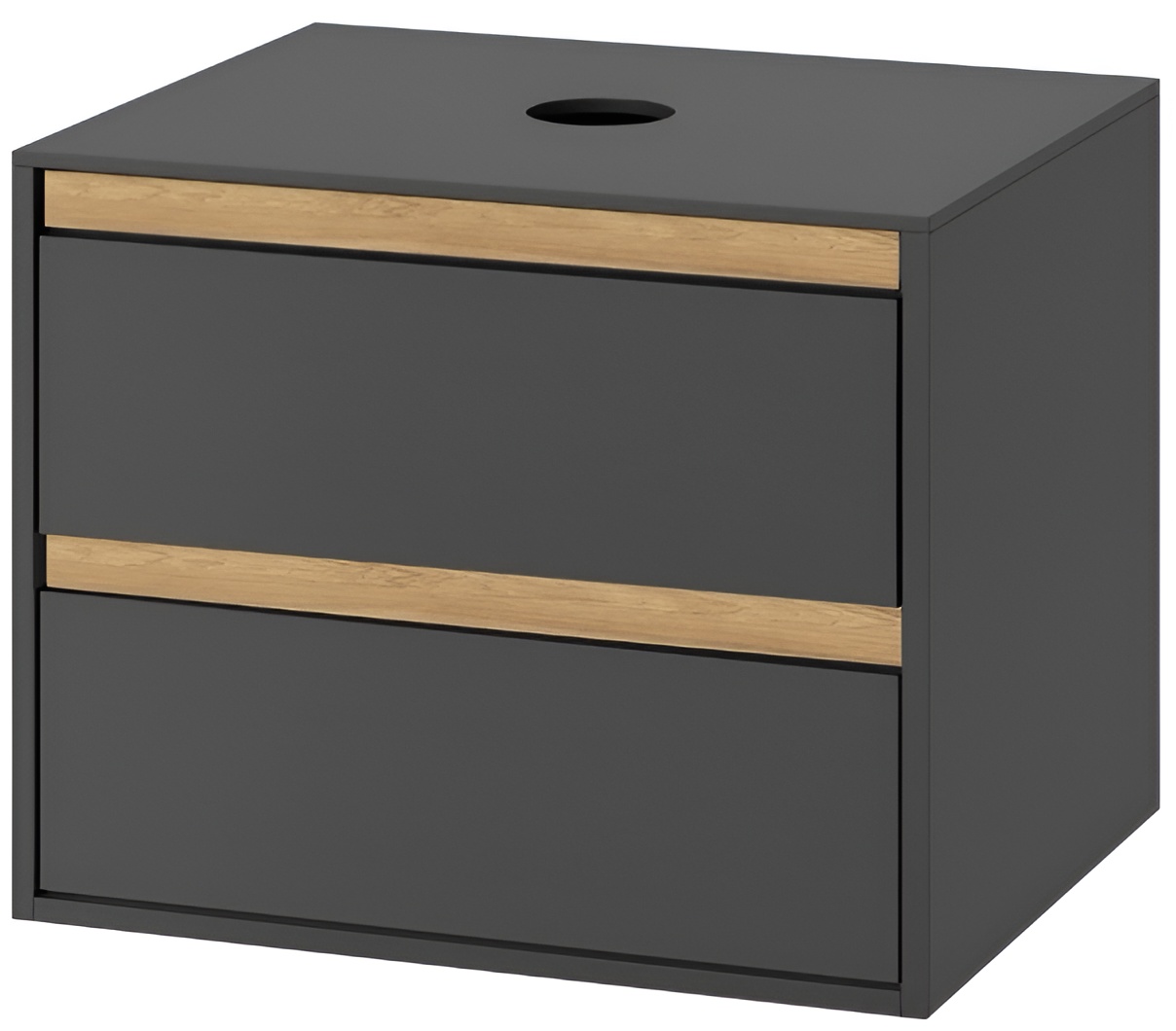 Тумба Excellent Tuto 60 см сірий/дуб (MLEX.0104.600.GRBL)
