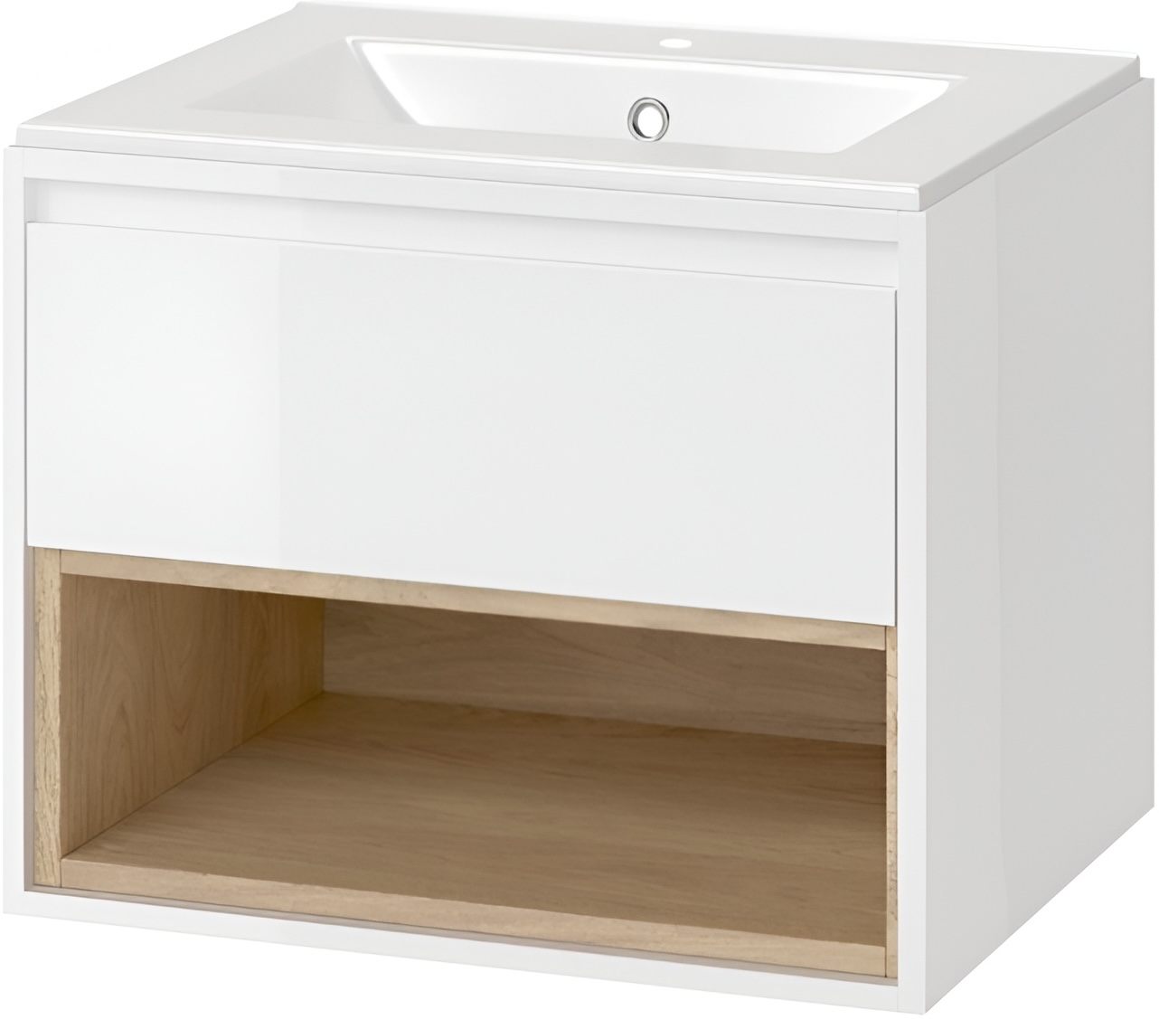 Excellent Tuto 60 см, белый глянец/дуб (MLEX.0101.K.3617.600.WHBL)