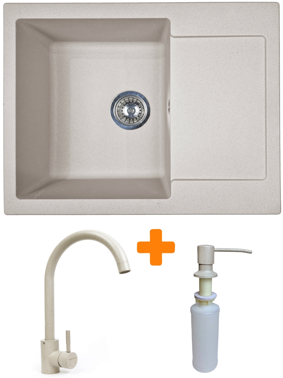 Кухонна мийка Adamant Minimal 615x495x200мм avena (1824296902306) ціна 5718 грн - фотографія 2