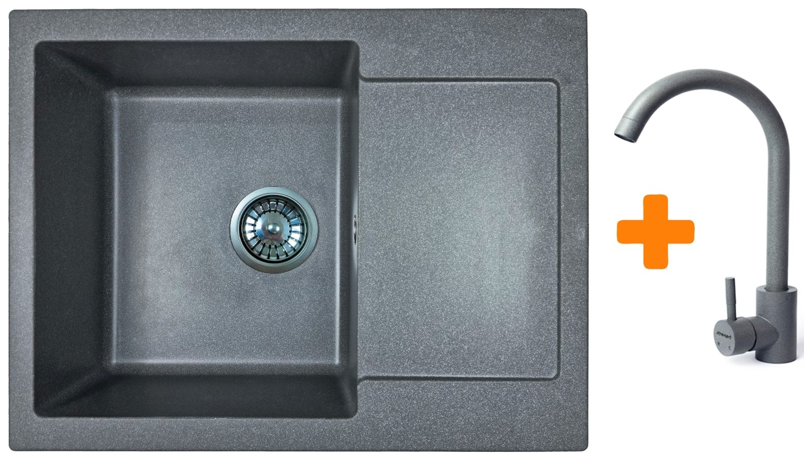 в продажу Кухонна мийка Adamant Minimal 615x495x200мм сірий (1824296912304) - фото 3