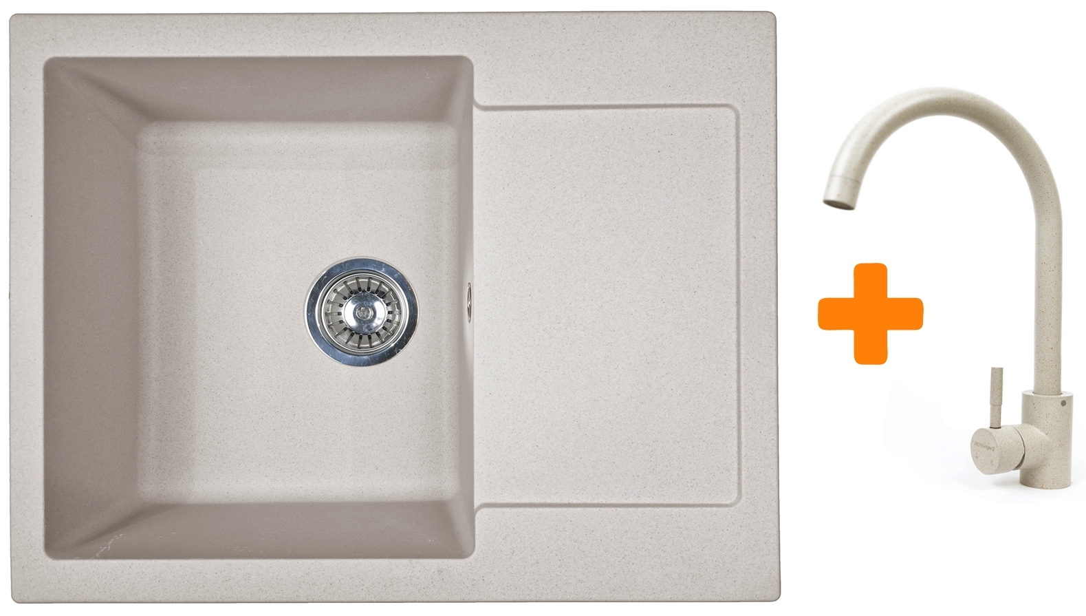 Кухонна мийка Adamant Minimal 615x495x200мм avena (1824296912306) ціна 5095 грн - фотографія 2