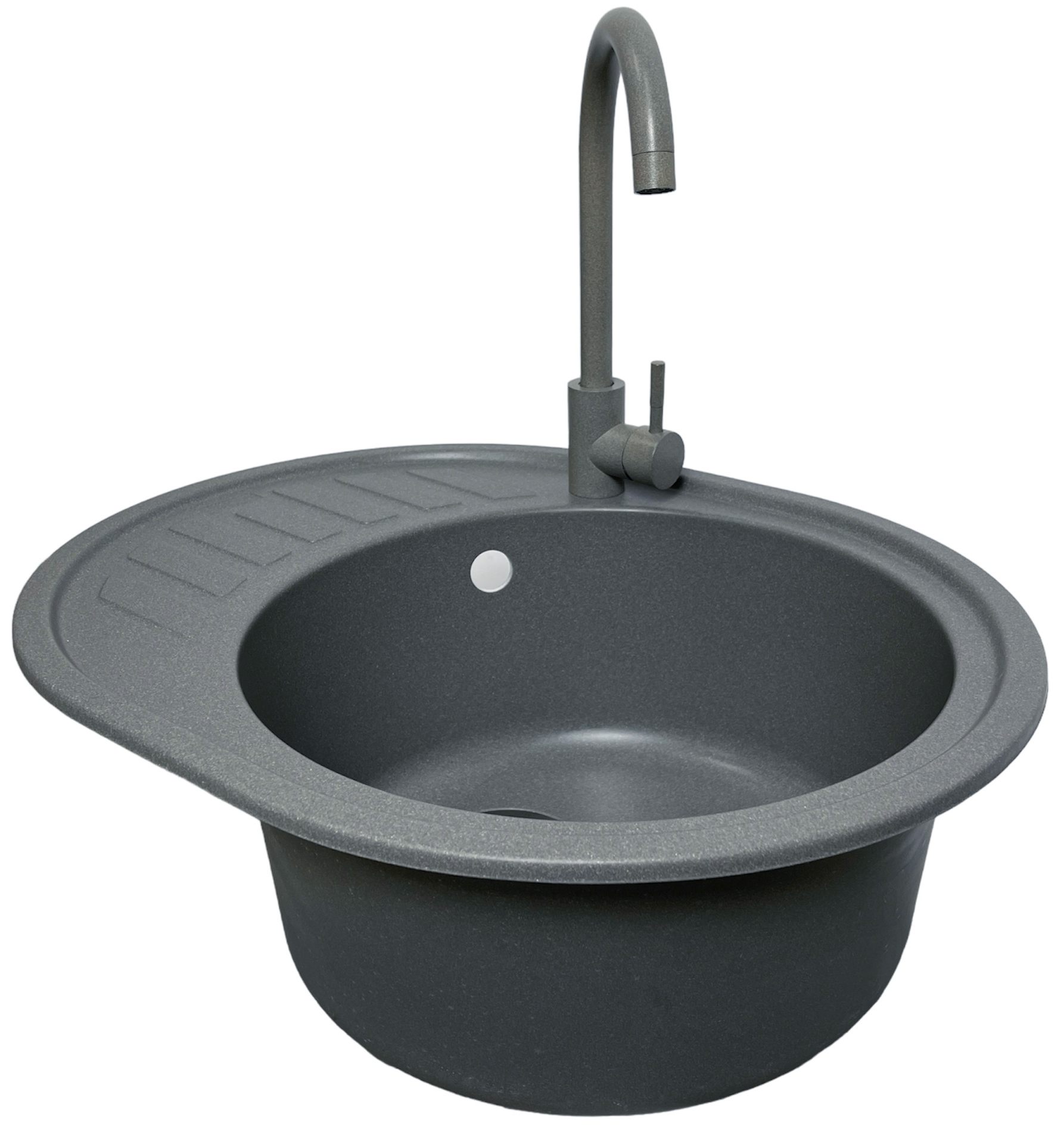 Кухонна мийка Adamant Ovum 615x495x200мм сірий (1824296900404)