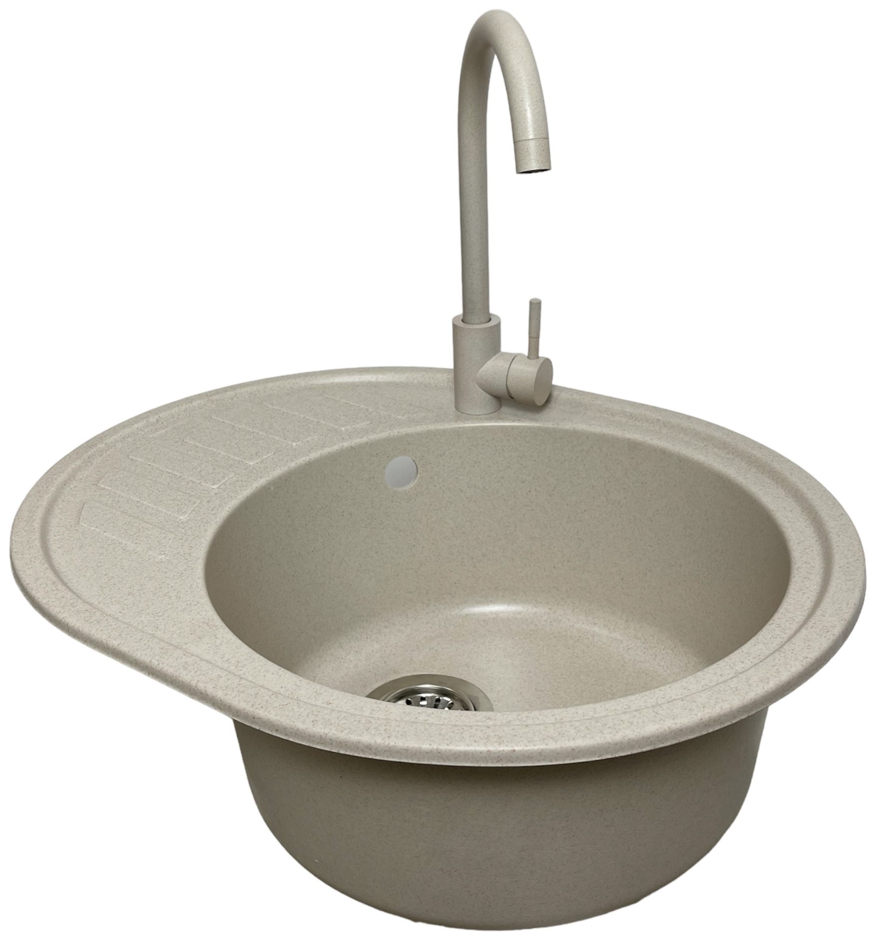 Кухонна мийка Adamant Ovum 615x495x200мм avena (1824296910406)