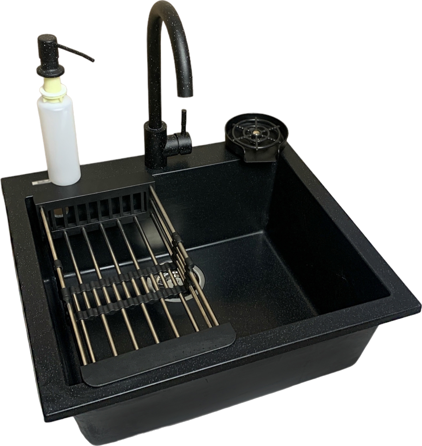 Кухонна мийка Adamant Univer 560x500x200мм чорний (4824296106603) ціна 7433 грн - фотографія 2