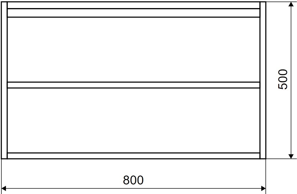 Excellent Tuto 80 см, белый глянец/дуб (MLEX.0103.K.3617.800.WHBL) Габаритные размеры