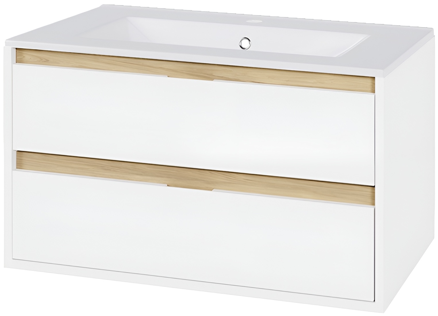 Excellent Tuto 80 см, белый глянец/дуб (MLEX.0103.K.3617.800.WHBL)