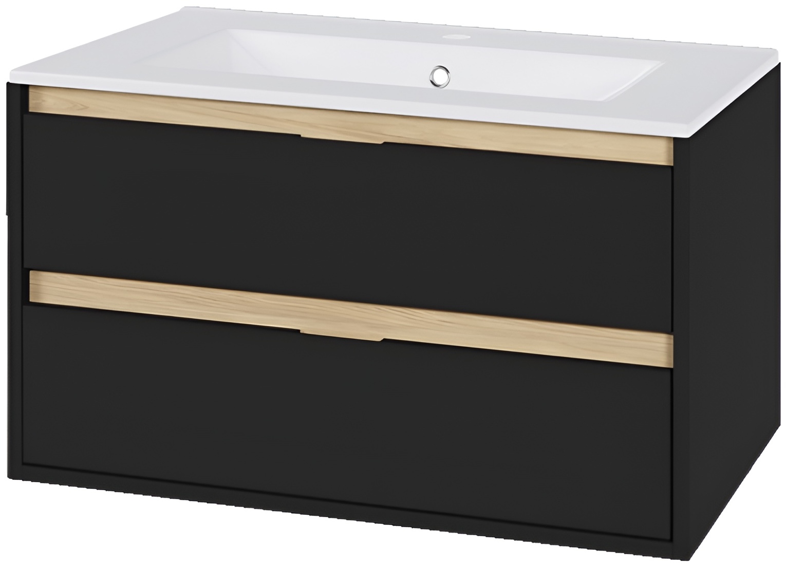 Excellent Tuto 80 см, матовый черный/дуб (MLEX.0103.K.3617.800.BKBL)