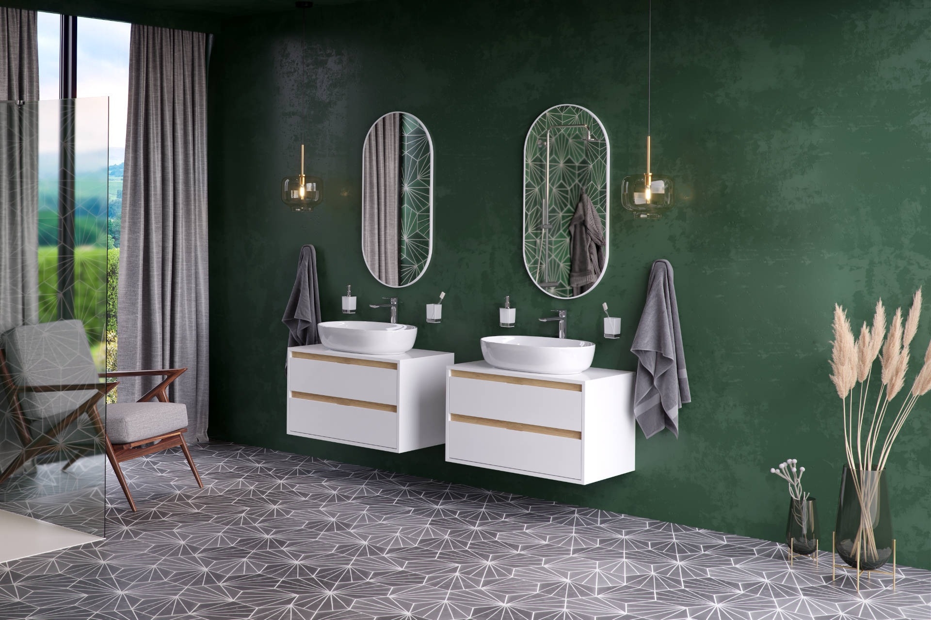 Тумба Excellent Tuto 80 см, белый глянец/дуб (MLEX.0104.800.WHBL) цена 51856 грн - фотография 2