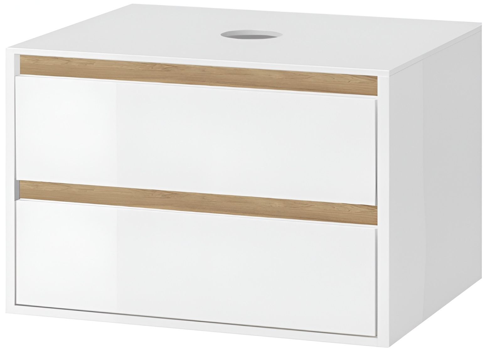 Excellent Tuto 80 см, белый глянец/дуб (MLEX.0104.800.WHBL)