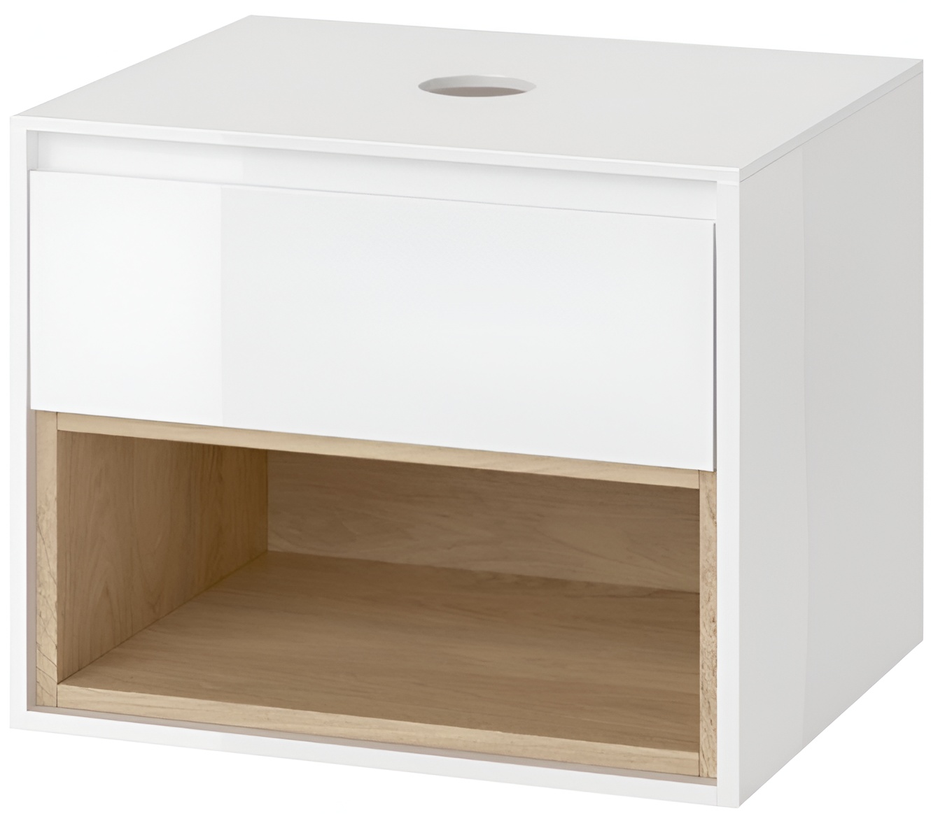 Excellent Tuto 60 см, белый глянец/дуб (MLEX.0102.600.WHBL)