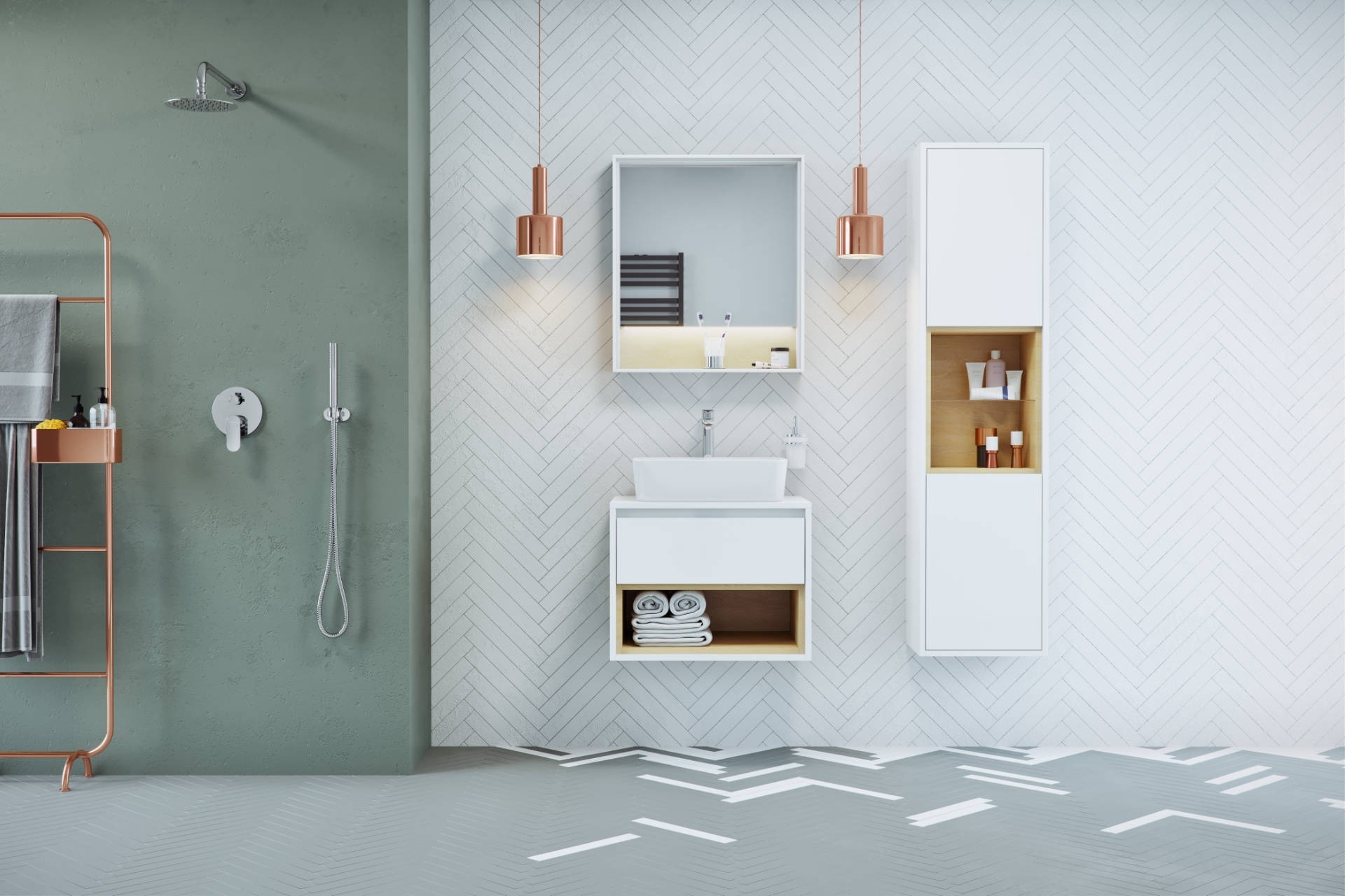 Пенал Excellent Tuto 160 см белый глянец/дуб (MLEX.0201.400.WHBL) цена 51744 грн - фотография 2