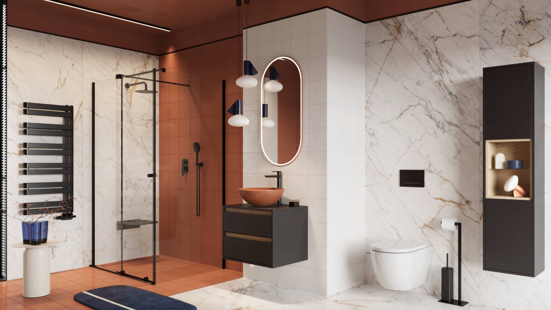 Пенал Excellent Tuto 160 см серый/дуб (MLEX.0201.400.GRBL) цена 42672 грн - фотография 2