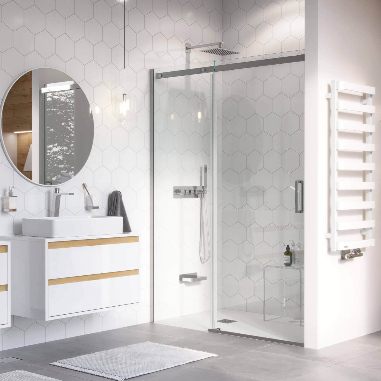 Душові двері Excellent Rols 1000 хром (KAEX.2612.K.1000.CR) ціна 44128 грн - фотографія 2