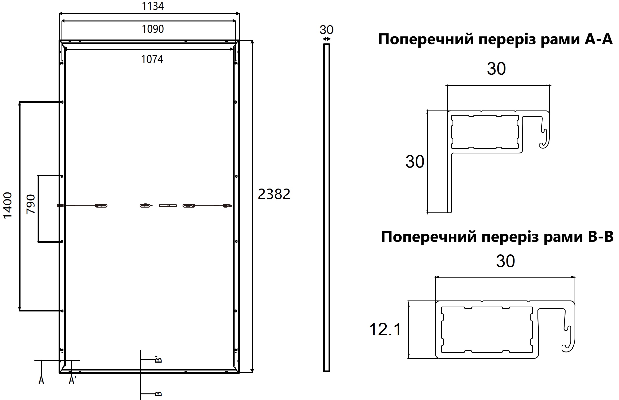 Leapton Solar LP182x210-M-66-NH-620W (LP210M66-NH-620W/SF) Габаритные размеры